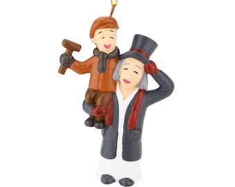 Tree Buddees A Christmas Carol Scrooge & Tiny Tim Ornament