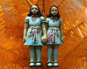 Tree Buddees Creepy Twins Halloween / Christmas Ornaments