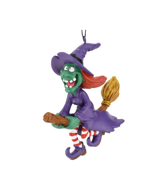 Tree Buddees Spooky Flying Witch on Broomstick Halloween Etsy