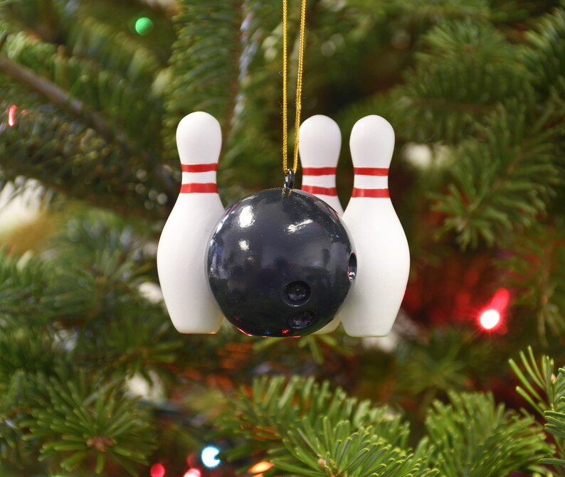 Tree Buddees Bowling Ball and Pins Christmas Ornaments Etsy