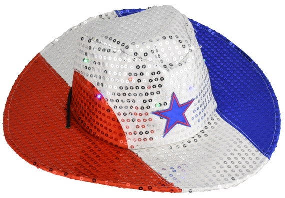 Uncle Sam Flashing Patriotic Hat with LED Lights for 4th of July Party Favors