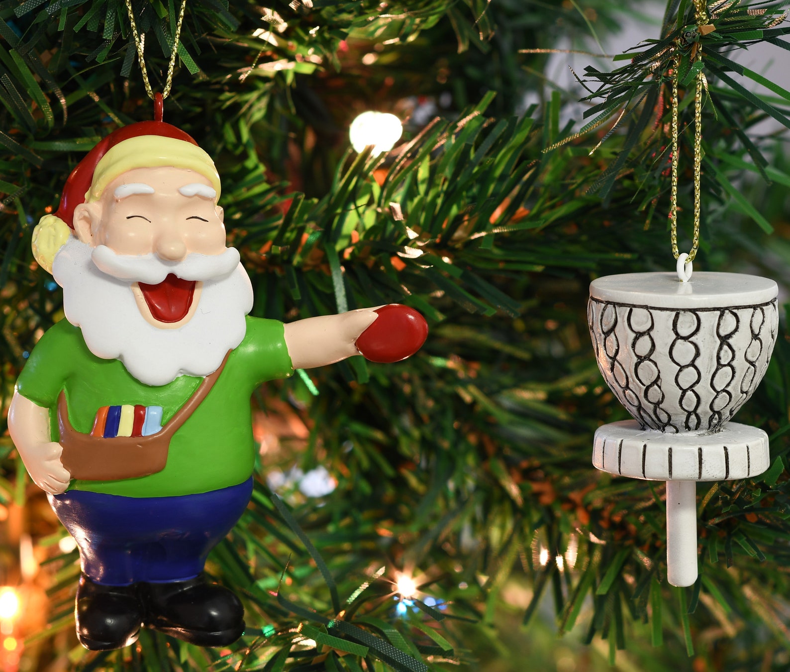 Tree Buddees Santa Frisbee Disc Golf Christmas Ornament 2 Etsy