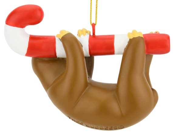 Tree Buddees Cute Candy Cane Sloth Animal Christmas Ornaments Tree Buddees Cute Candy Cane Sloth Animal Christmas Ornaments