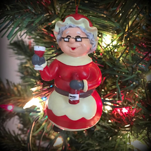 Tree Buddees Wino Mrs. Claus Christmas Ornament