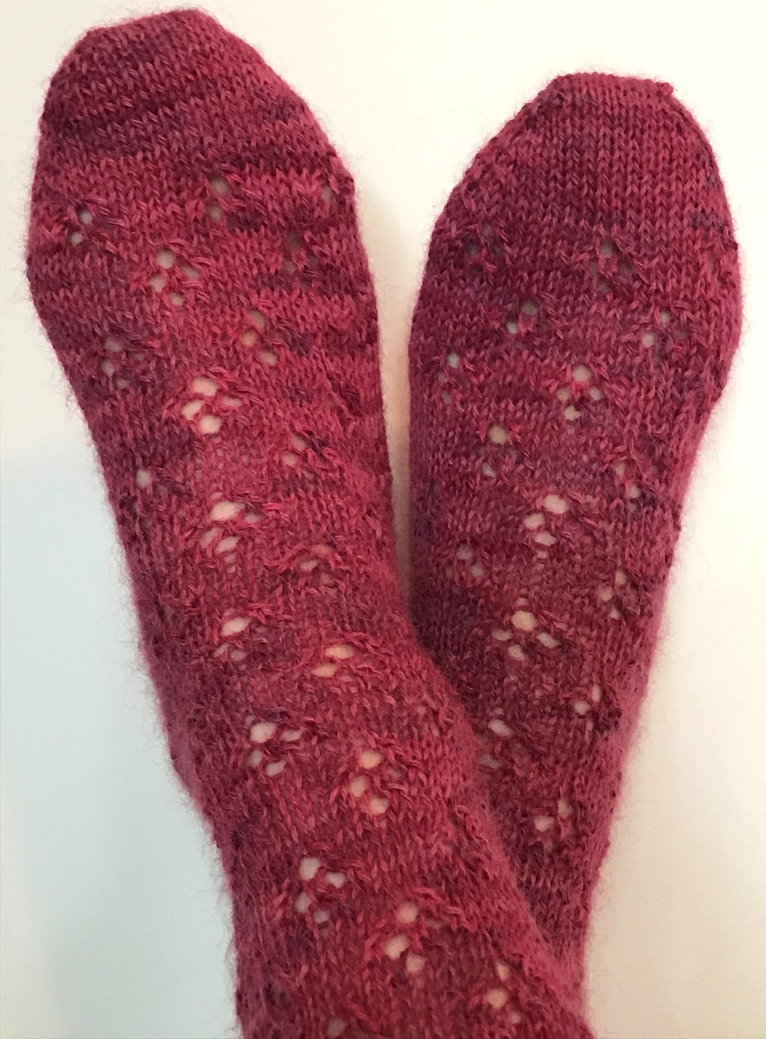 Eyelet Lace Sock Knitting Pattern Etsy