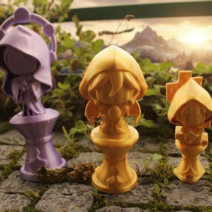 Genshin Impact Altars – 3D Printed Zhongli, Venti, Raiden Figures – Collectible Anime Decor imagen 1