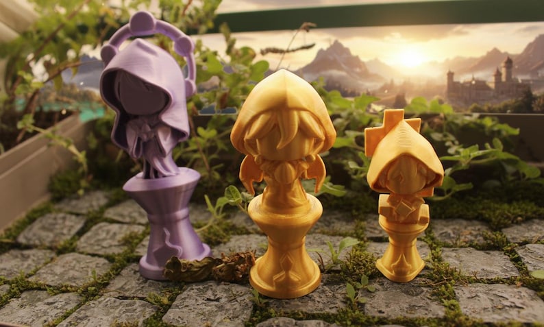 Genshin Impact Altars – 3D Printed Zhongli, Venti, Raiden Figures – Collectible Anime Decor imagen 1