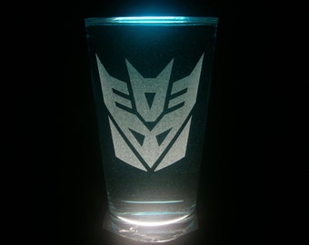 Decepticon Transformers Pint Glass
