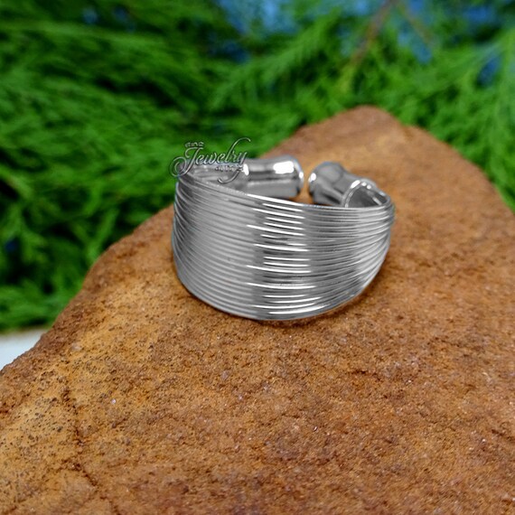 Sterling silver cuff ring deals