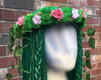 Green yarn wig discount