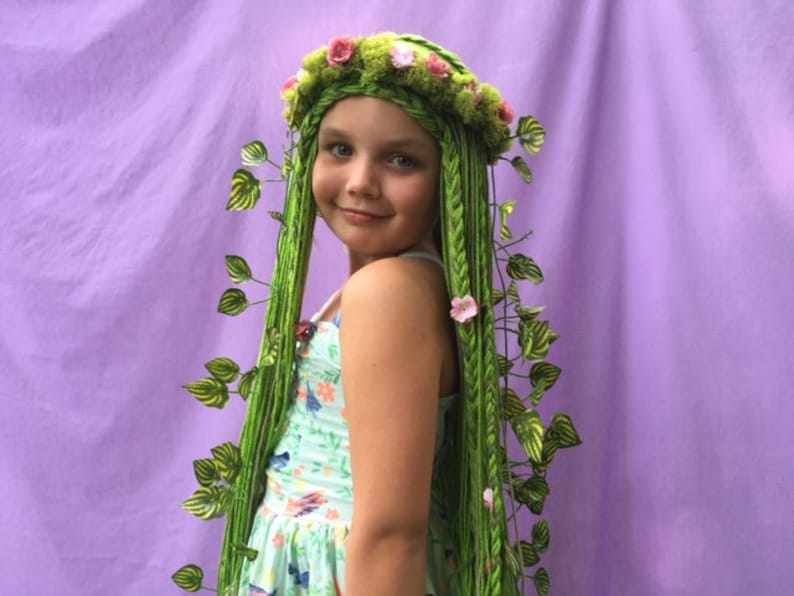 Te Fiti Wig Mother Nature Costume Wig Long Green Wig Etsy Canada