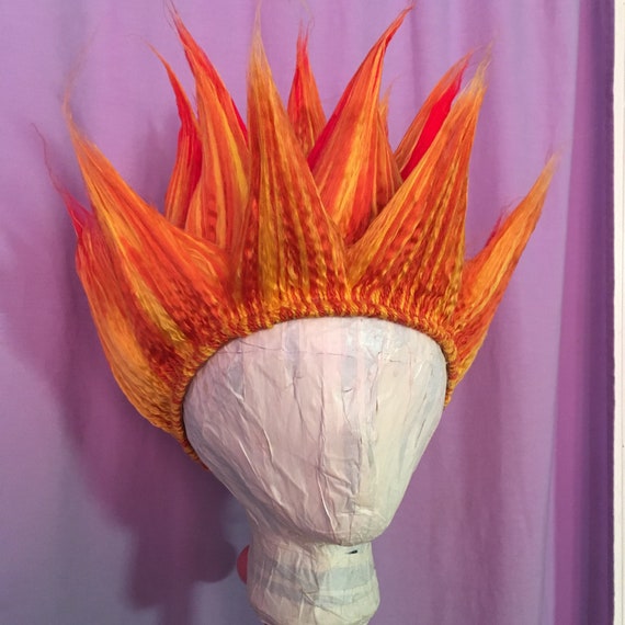 Boys Halloween Costume Wig Kids Halloween Fire Wig Flame Etsy