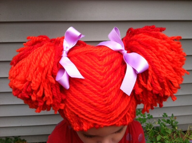 Wig for toddler Yarn wig for cosplay toddler girl Halloween Etsy