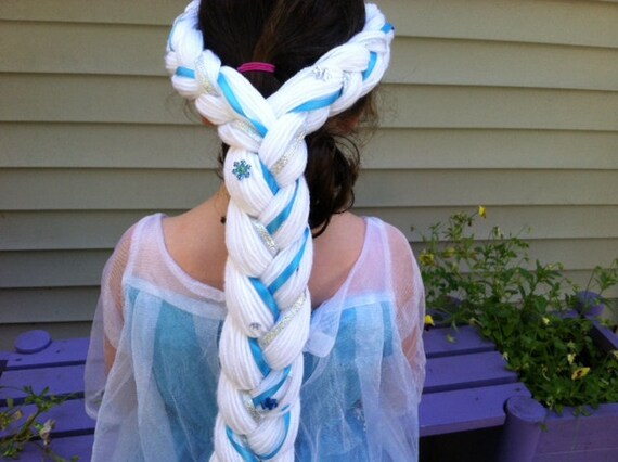 Elsa Dress Up Hair Kids Dress Up Clothes For Girls Snow Queen Costume Elsa Costume Hair Elsa Wig Elsa Braid Kids Halloween Costume