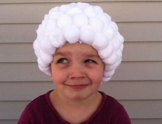 old lady wig for child