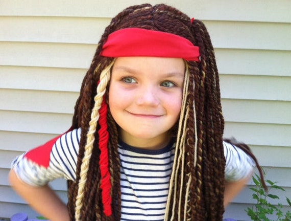 Kids Pirate Costume Wig Toddler Boy Birthday Gift Boys Dress Up Pirate Gift For Boys Cosplay Wig For Men Kids Pirate Party Outfit