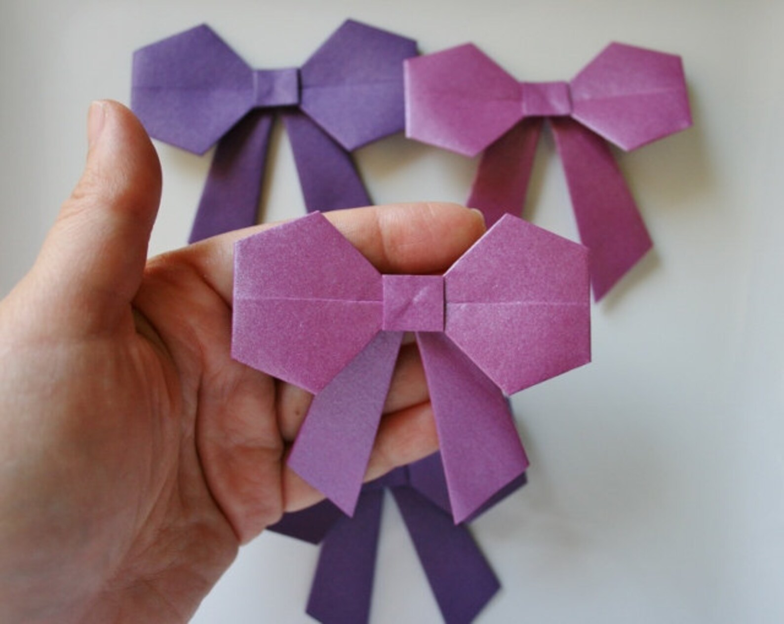 8 Origami Gift Bow.Origami Ribbon.Handmade Bow.Paper Bow.Paper Etsy