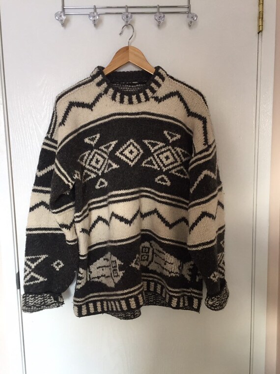 Vintage Hand Knit Wool Sweater