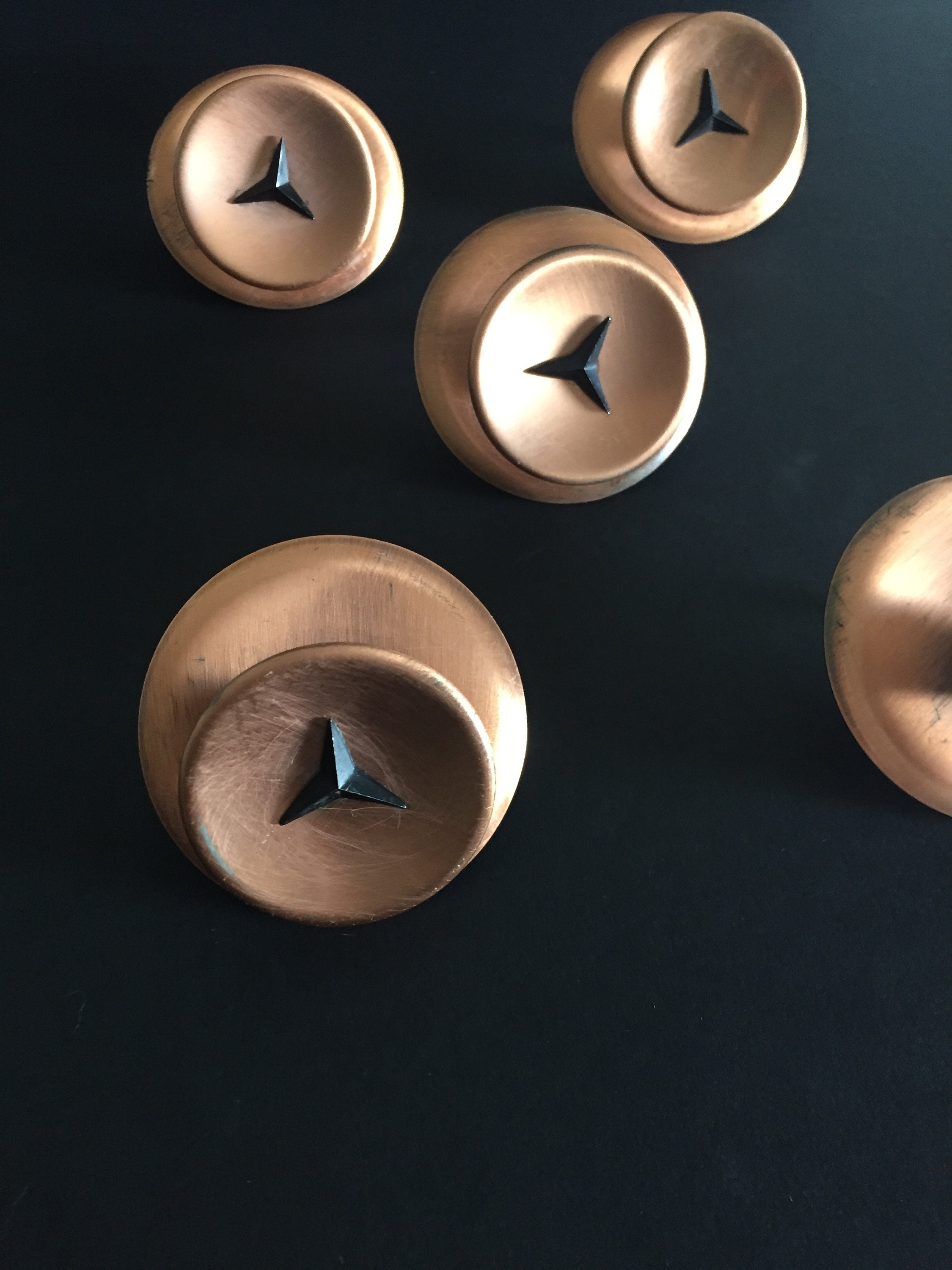 Chrome Drawer Pulls, 3 Pair, 6 pcs. Atomic Kitchen, Sellers