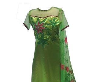 Elsa Kid&#39;s Costume- Green Spring Fever Dress