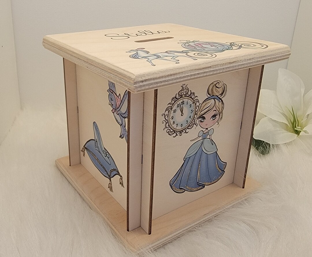 Cinderellainspired Kids Piggy Bank Safe and Beautiful Etsy