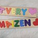 Wooden Name Puzzle Great Toddler Learning Toy For Kids, Holiday Toddler Toy, Kids Christmas Gifts, Niece Easter Gift 