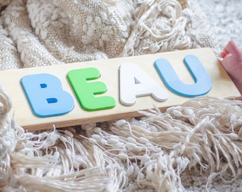 Kids Name Puzzle, Wood Birthday Gift for Baby, Baby Name Gifts, Name Puzzle, Personalized Gift for Kids