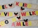 Wooden Name Puzzle, Mickey Mouse Nursery Decor, Christmas Gift For Kids, Montessori Baby Toys, Toddler Name Puzzle 