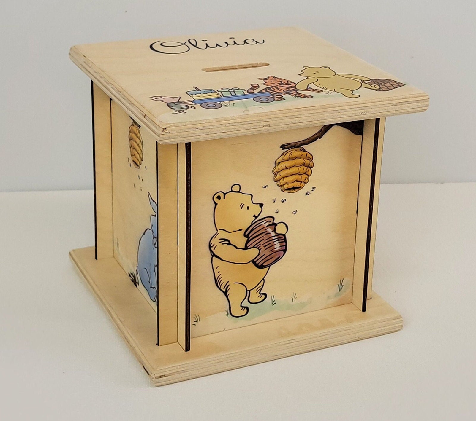 winnie the pooh wooden toy box