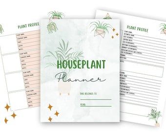 Houseplant Care Planner: Printable Plant Tracker & Organizer (Digital Download)