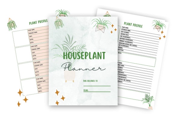 Houseplant Care Planner: Printable Plant Tracker & Organizer (Digital Download)