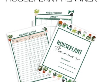 Zimmerpflanzen Planer: Druckvorlage (Digitaler Download)