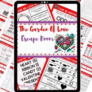 Garden of Love Escape Room Game: Valentine's Kids Activity (printable ...