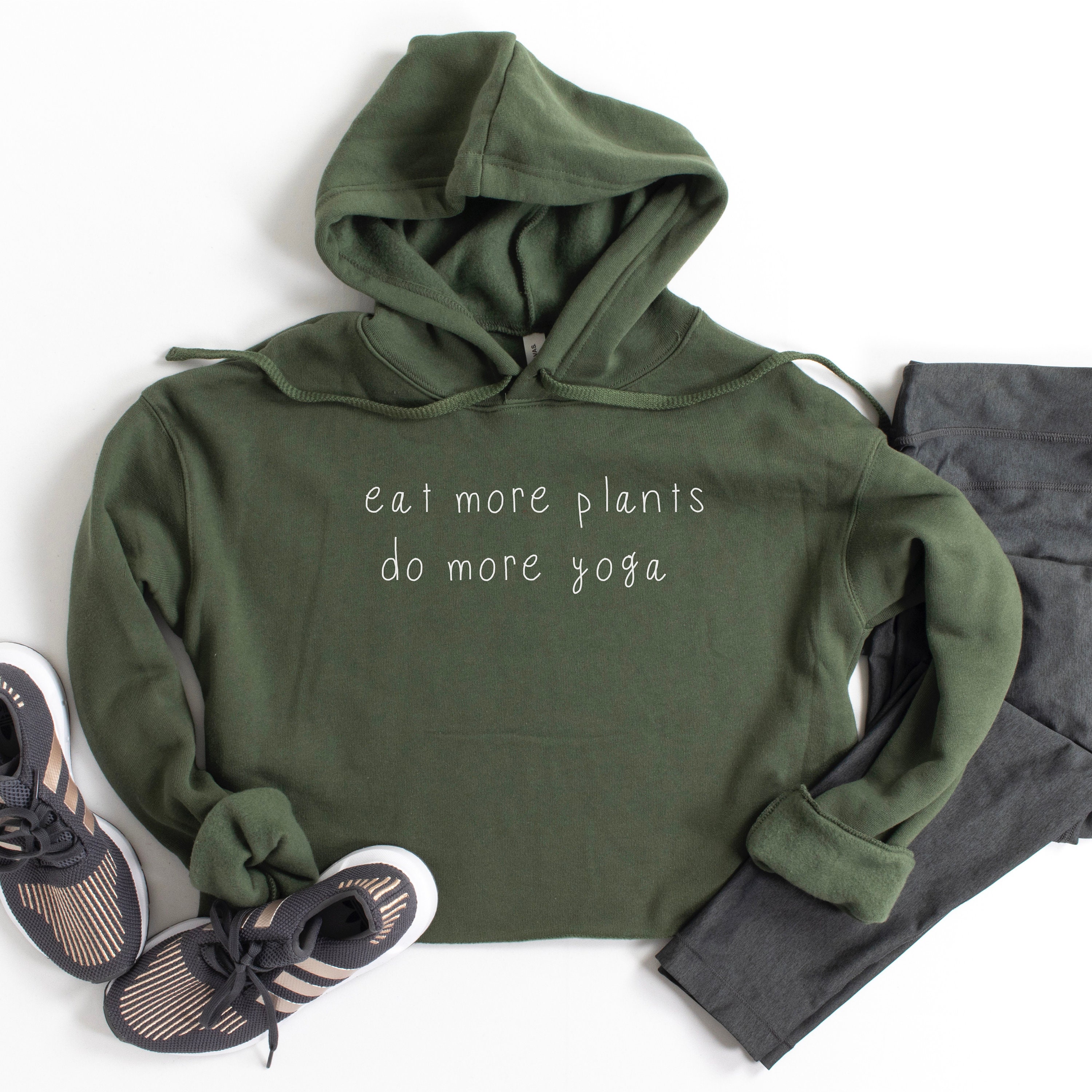 Vegan cropped hoodie womens vegan trendy plant based vegan Etsy