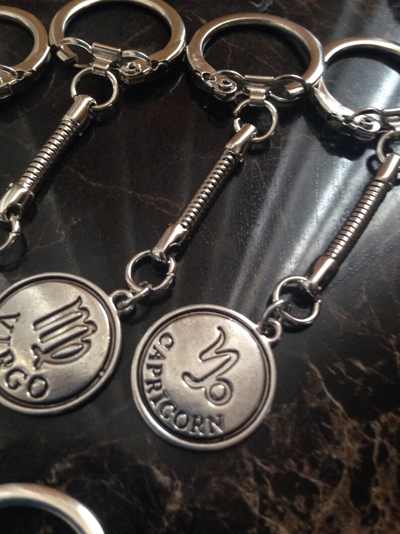 Zodiac Keychains Etsy