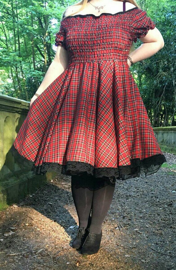 tartan dress size 22