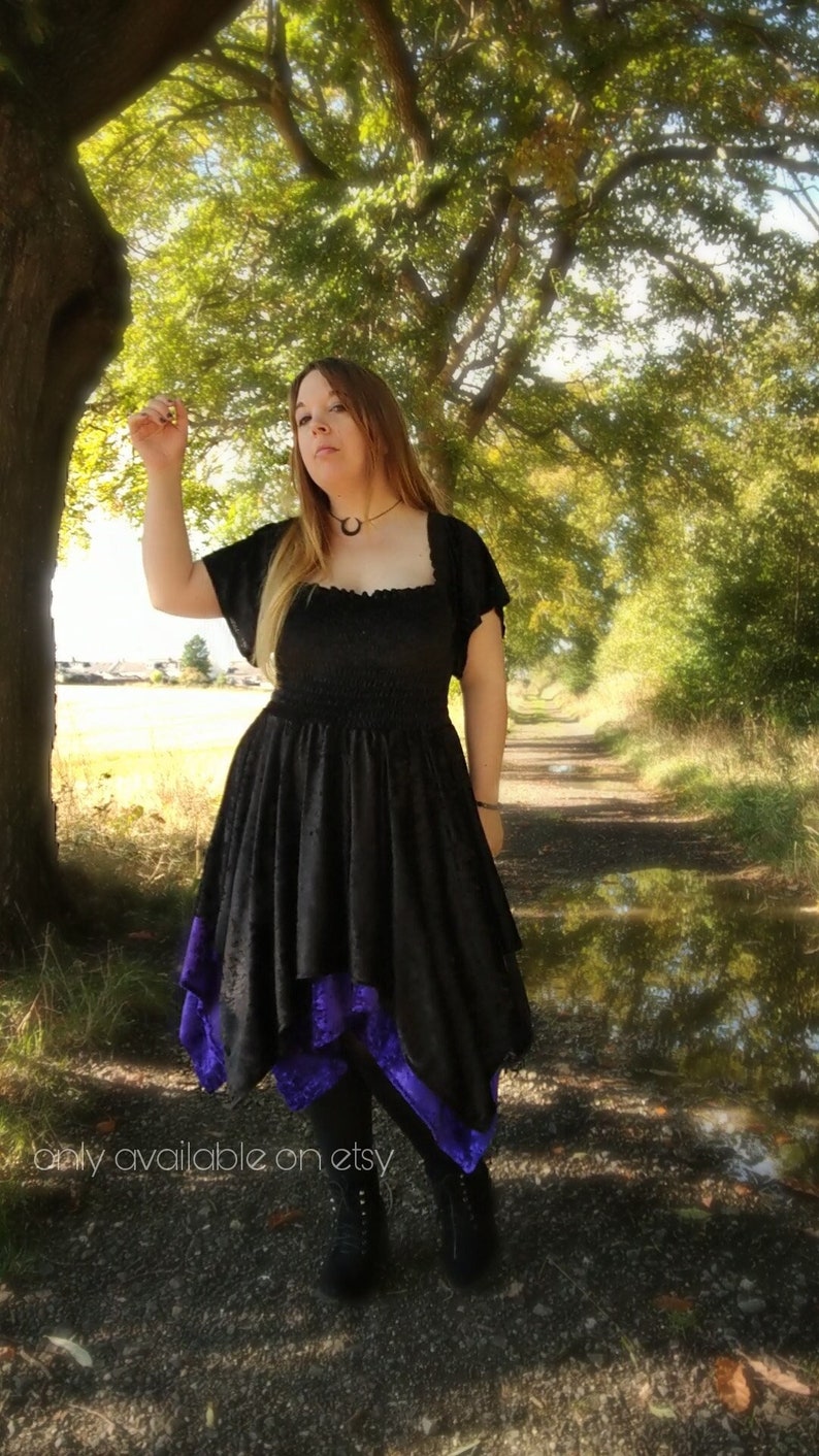 Ursula Witch Dress Crushed Velvet Dress 