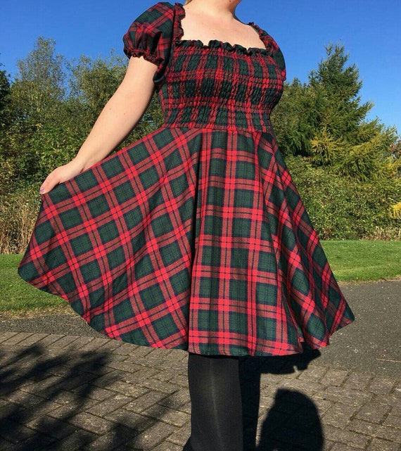 tartan formal dress