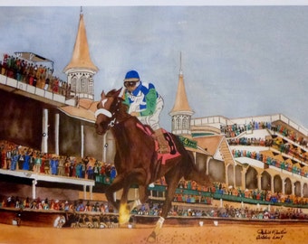 Limited edition print  BARBARO, Winner of Kentucky Derby, 2006.