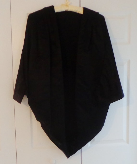 BLACK SATIN JACKET vintage 1980s handmade - image 6