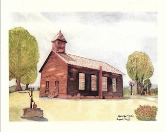 SHILOH CHURCH by Robert Martin Limited Edition Print 12 X 16 inches.