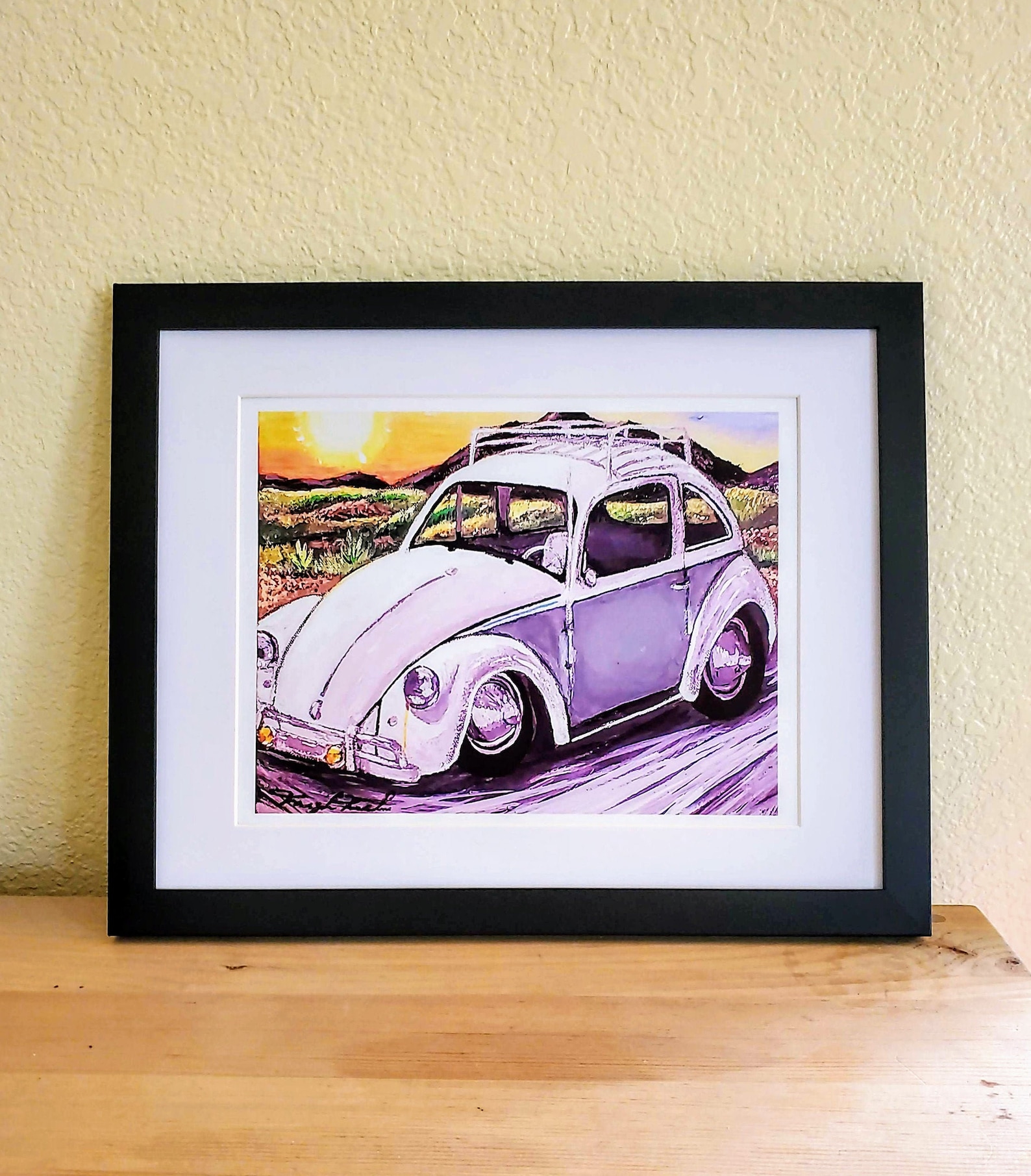 VW Bug Wall Art Print Volkswagen Bug 1964 Volkswagen Art Etsy
