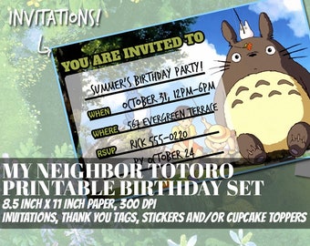 Totoro Invitation Etsy