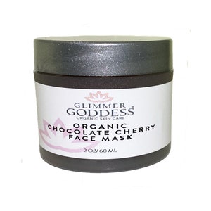 Organic Skin Brightening Mask with Tart Cherries and Chocolate - AntiAging Face Mask