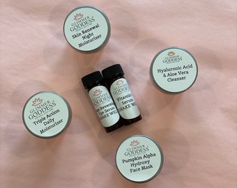Organic Skin Care Sample Set - Get a sample set of our top 5 sellers to try before you buy with BONUS Mask- Organic Skin Care