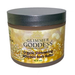 Organic Body Shimmer Butter - Shimmer Body Butter Glitter Butter - Bath and Body Shimmer Lotion - Organic Body Butter - Natural Skin Care