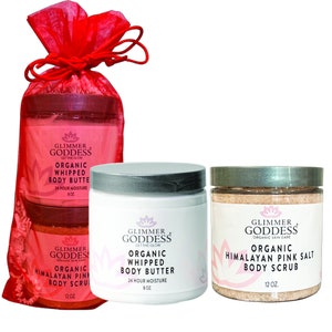 Organic Whipped Body Butter + Whipped Sugar Body Scrub Gift Set