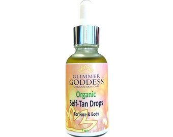 Organic Self Tan Drops for Face and Body 1 oz.