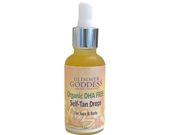 Organic DHA FREE Self Tan Drops for Face and Body 1 oz