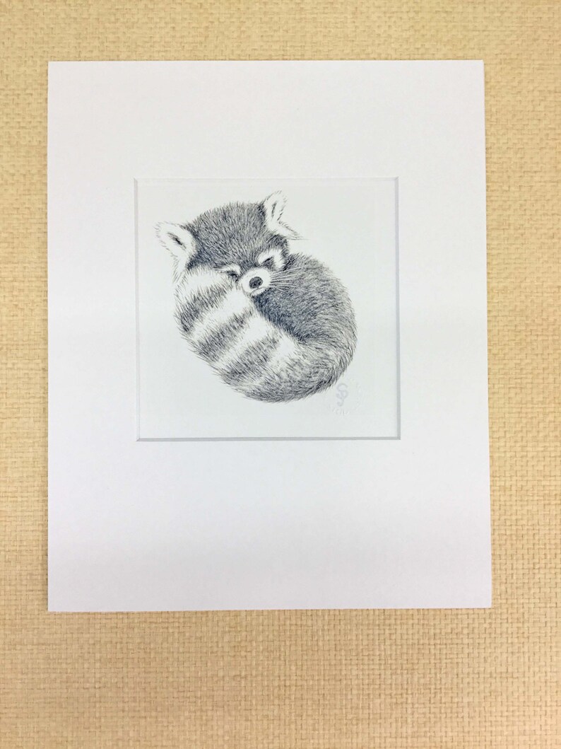 Red Panda Print Cute Panda Art Original Animal Drawing Etsy